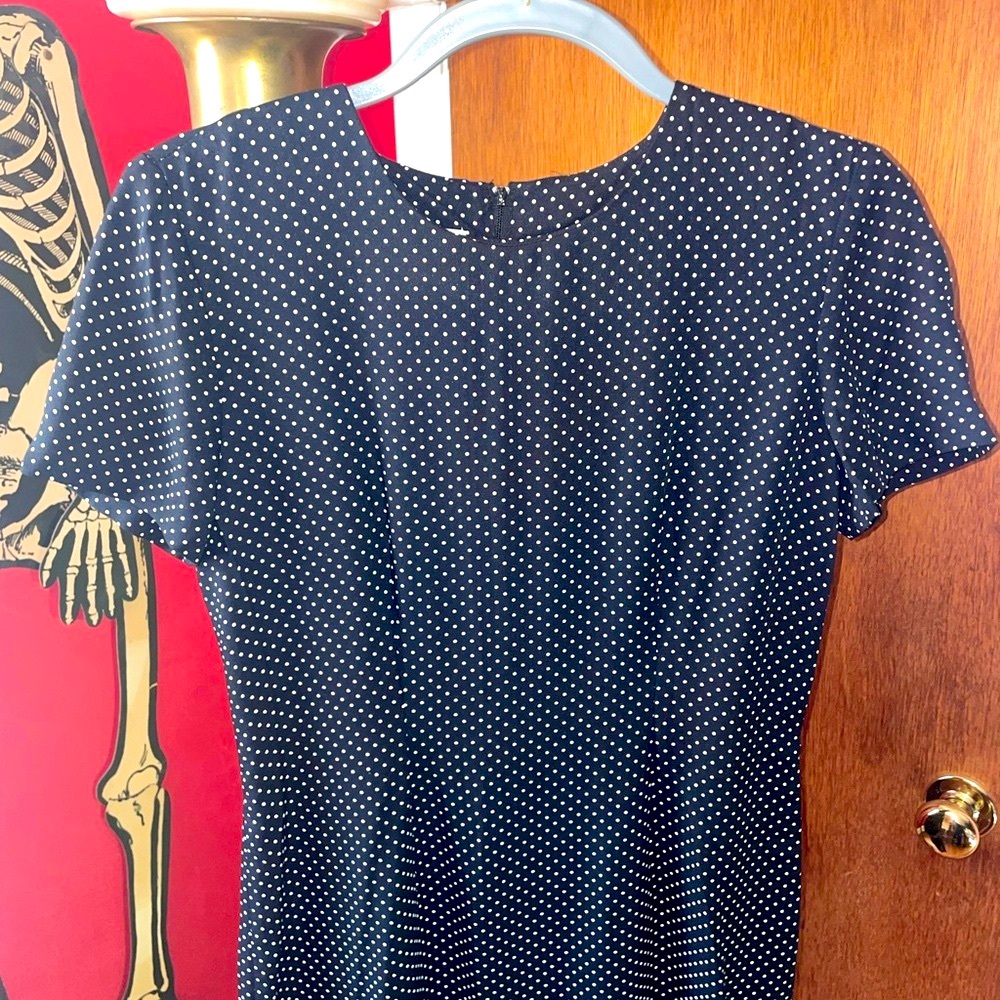 Vintage 90s Polka Dot Midi Dress